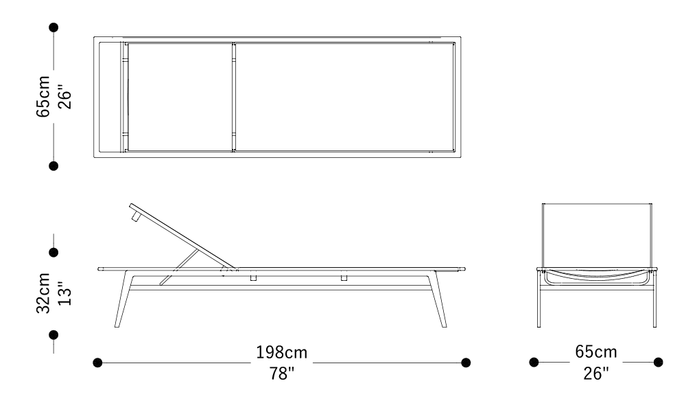 Image of the main dimensions of the product
